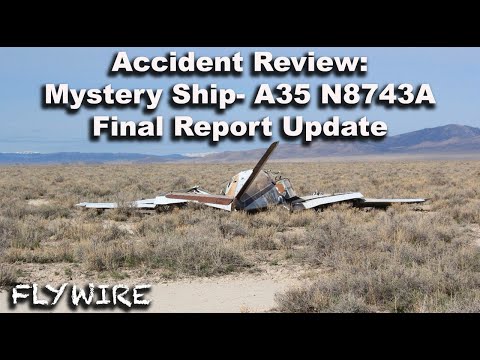Mystery of Bonanza A35 N8743A  Final Report Update