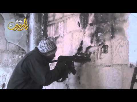 اشتباكات يخوضها لواء المقداد بن عمرو مع قوات النظام في مدينة داريا في ريف دمشق ضمن معركة "وبشر الصابرين"