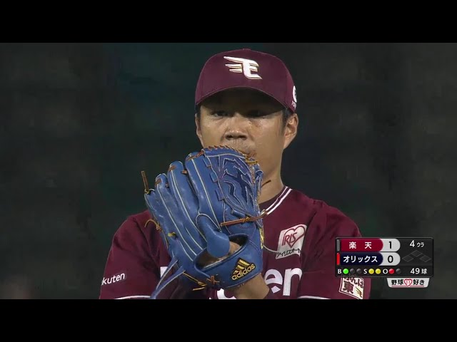 【4回裏】イーグルス・則本 気迫の5者連続三振!! 2018/9/6 Bs-E