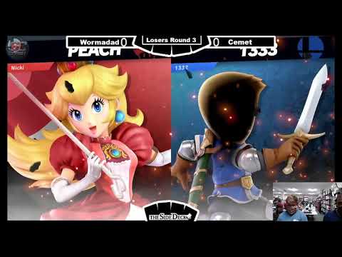 The Side Deck Smash #71 - Cemet (Peach) VS Wormadad (Mii Sword Fighter) - SSBU Losers 9th