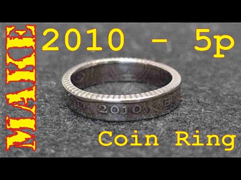 MAKE - Size J - 5p Coin Ring