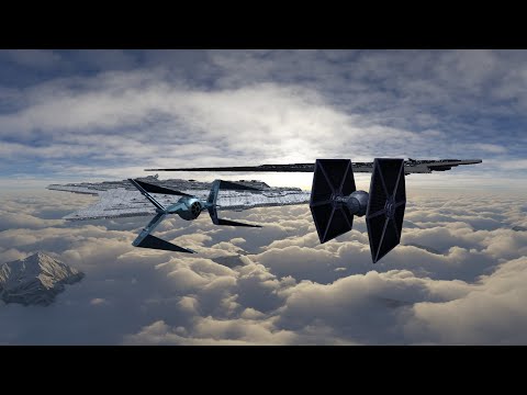 Knight Hammer vs Annihilator | Super Star Destroyers battle + Fighters – Star Wars Empire at War