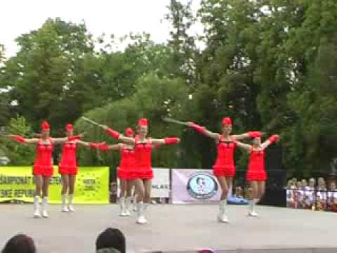 Mažoretky PANENKY Hranice, MČR Poděbrady 2009-exhibice