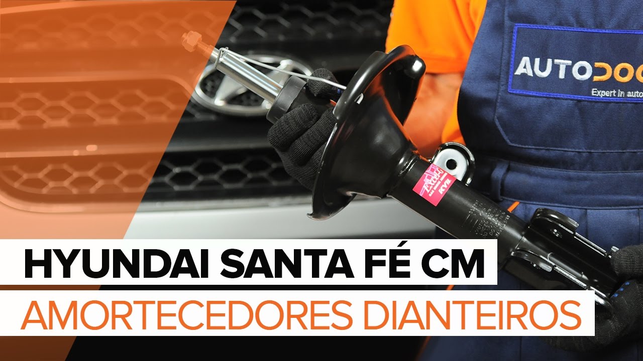 Como mudar kit de suspensão da parte dianteira em Hyundai Santa Fe CM - guia de substituição