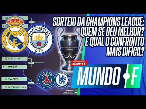 SORTEIO DA CHAMPIONS LEAGUE: QUEM SE DEU MELHOR? REAL MADRID X MAN CITY SE ENCONTRAM PELA QUINTA VEZ