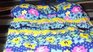 Dosoni Women's Plus Size Halter Two Piece Floral Swimsuit Bathing Suit (54 / US 20, Blue)Offered by