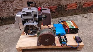 How To Make A 12v Generator With A 2 Stroke 63cc Engine