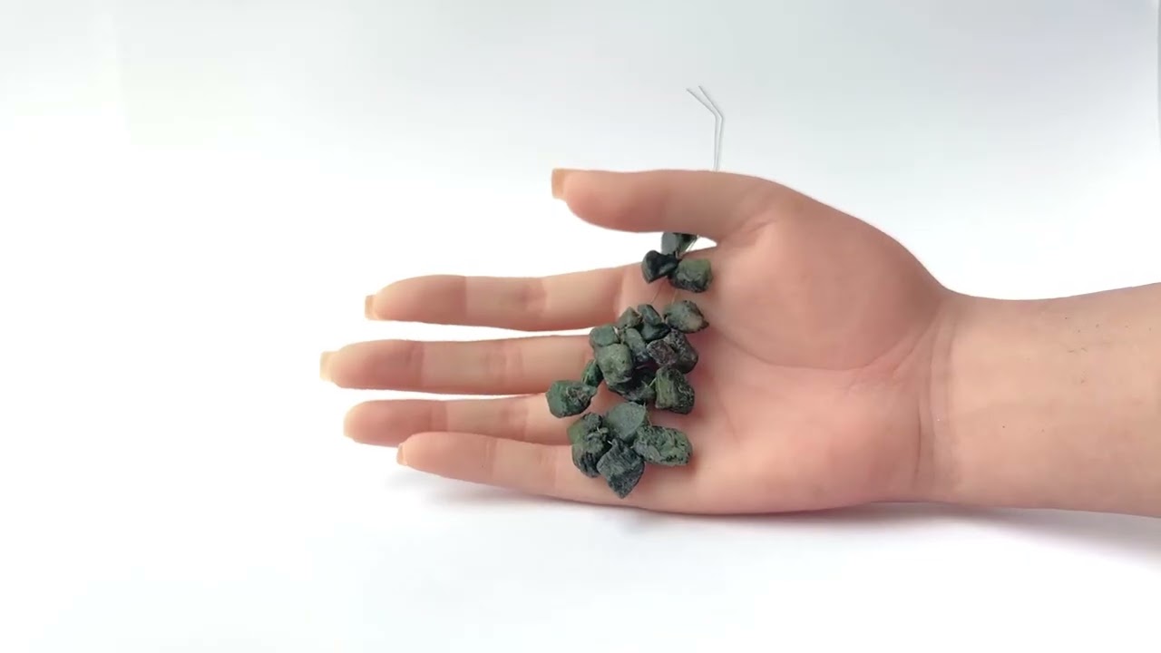 Emerald | Drilled Rough | 8.5-11.5mm Bead Size | 21 Pieces | 120 Carats video