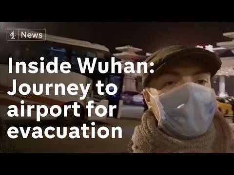 武漢の内部。ベンはコロナウイルス震源地からの避難のために空港に向かう (Inside Wuhan: Ben travels to airport for evacuation from coronavirus epicentre)