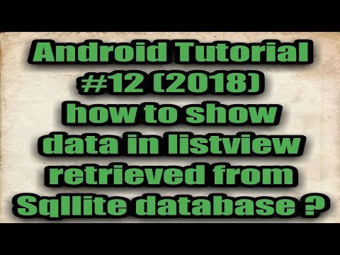 Show Data In ListView Retrieved From Sqllite Database In Android