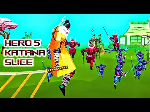 SAMURAI slash enemies endlessly. ⚔ - Hero 5 Katana Slice GamePlay 🎮📱