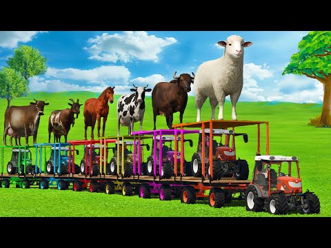 MASSIVE CONVOY TRANSPORT WITH SHEEPS, HORSES, COWS, BUFFALO, GOATS & TRUCKS - FS25