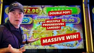 INSANE DOUBLE POP on Egyptian Link Slots! $6 Bet Chases EPIC GRAND JACKPOT!
