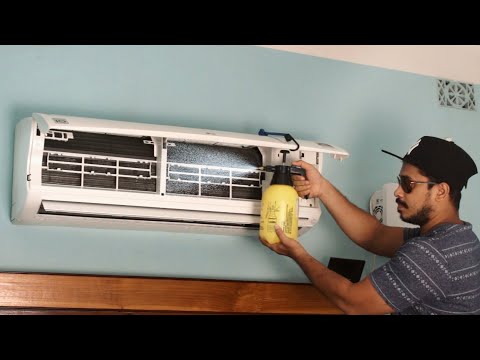How to Clean an Air Conditioner - Servicing AC at Home Without removing front cover of indoor unit.