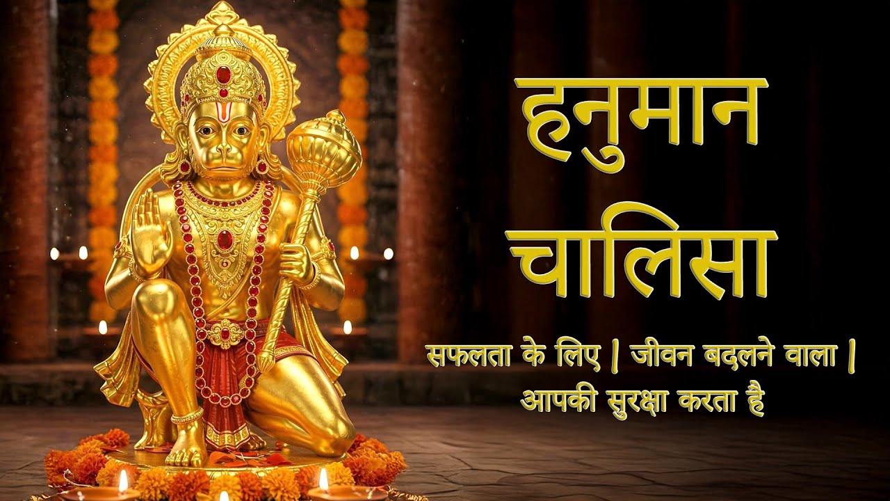 हनुमान चालीसा  | हिंदी भक्ति सांग | भजन | आरती | Hanuman Chalisa with Hindi Lyrics | Devotional Song
