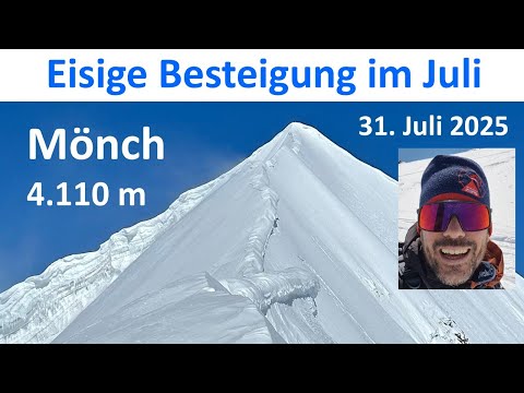 Mönch (4,110 m): Winter ascent in July! :-)
