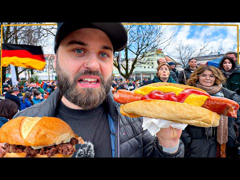 UM DIA INTEIRO PROVANDO COMIDAS DE RUA NA ALEMANHA