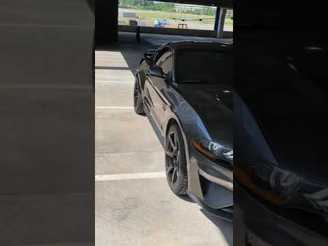2021 Mustang GT Custom Staggered Rim Setup on Stock Suspension