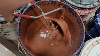 How to mix the glaze buckets.