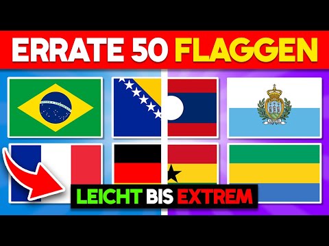 50 Flaggen erraten - Leicht bis Extrem! 🌎🚩 | Flaggen Quiz