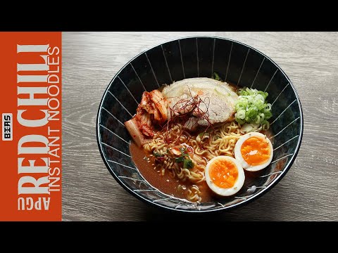 Bias Apgu Red Chili Instant Noodles – United States —   Instant Noodle Recipe Time — EP 2671