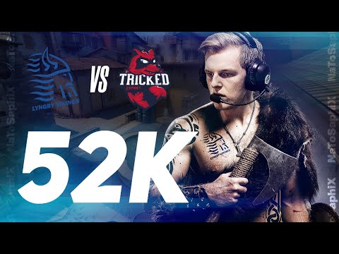 NATOSAPHIX INSANE 52K AGAINST TRICKED @ Elgiganten Ligaen season 16 | CSGO HIGHLIGHTS