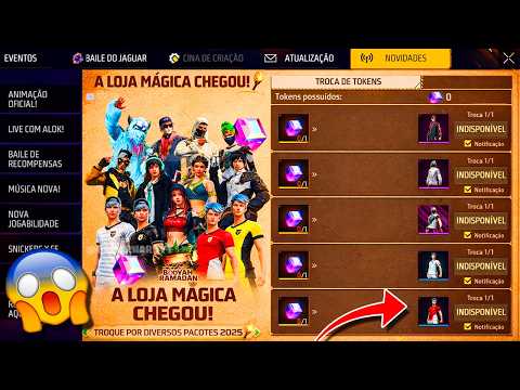 ATUALIZAÇÃO NA LOJA DO CUBO, AVENTUREIRO, EMOTE E GELO NA FAIXA, VOLTA DO DINO, NOVIDADES FREE FIRE