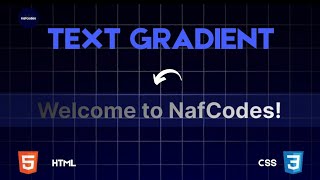 How to create a Gradient Text using HTML and CSS | nafcodes