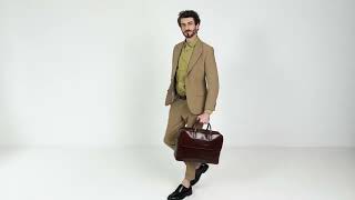 Brown Leather Briefcase for 17'' Laptop Bag - Nostromo | Time Resistance Official Video