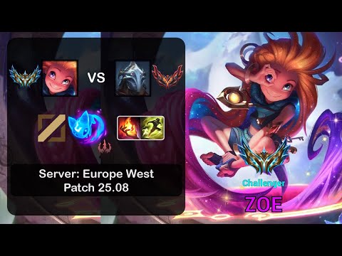 Zoe Mid vs Viktor - EUW Challenger - Patch 25.08