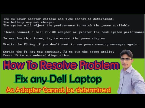 Dell Display Message Power Adapter | Fix the AC Adapter Type Cannot be Determined Error Dell Laptop