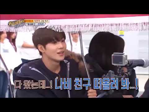 171125 Considerate Taemin sitting on end to protect girls from spray