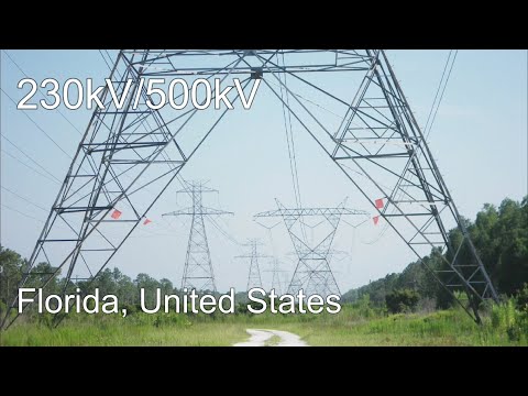 230kV/500kV transmission lines in Florida, United States (near Tampa and other cities)