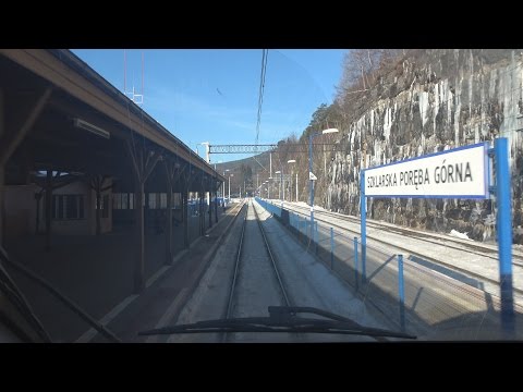 4K Cabview 36WEa-013 Wałbrzych Główny - Szklarska Poręba Górna + sound - 13.02.2017