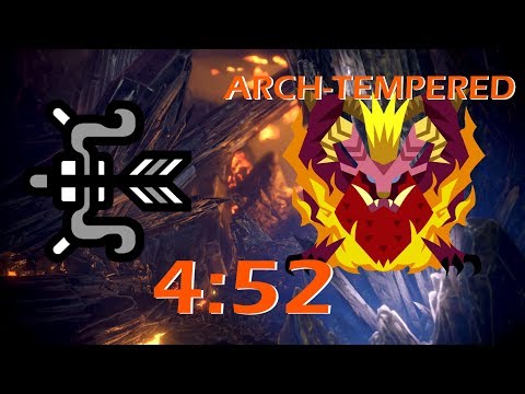 MHWorld - 9★ Arch-Tempered Teostra Solo (Bow) - 4:52 (Stream Highlight)
