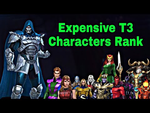 Expensive T3 Characters Rank And Top 1600 CCF T3 Characters Guide - Marvel Future Fight