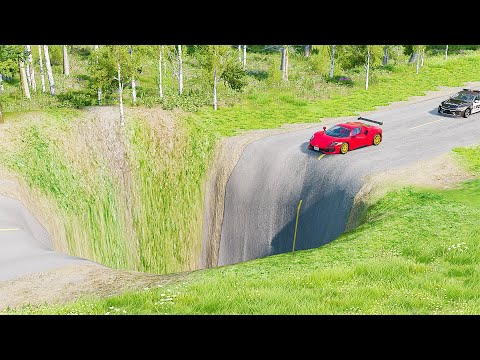 Mobil vs Giant Pit #12 - BeamNG Drive