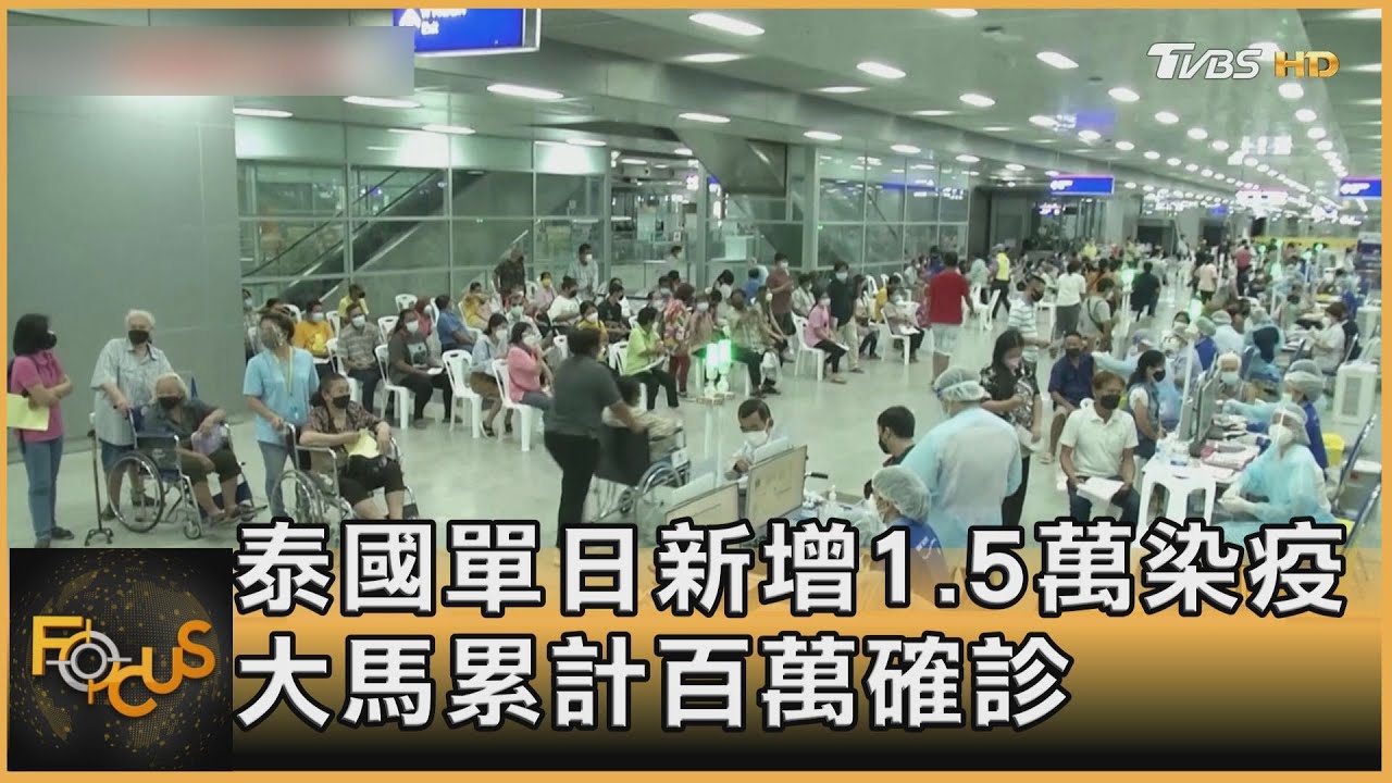 泰國單日新增1.5萬染疫 大馬累計百萬確診