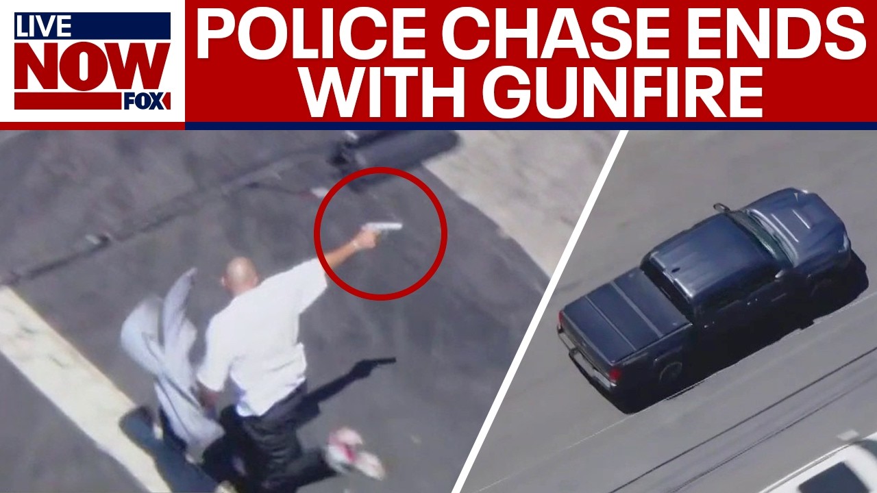 WATCH: High-speed LA chase ends with gunfire between suspect, police