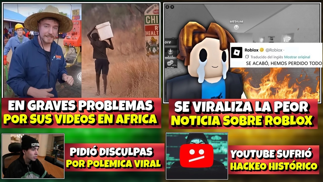 MR BEAST EN GRAVES PROBLEMAS por VIDEOS EN AFRICA | SE VIRALIZA LA PEOR NOTICIA DE ROBLOX | SPREEN