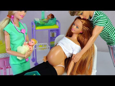 ★바비인형 임신 출산 아기 인형세트 개봉기★Barbie Pregnant Doll Happy Family Midge & Baby Unboxing