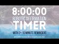 8 Hour AFFIRMATION TIMER With 2 10 Minute Reminders Ocean Brown Noise No Subliminal