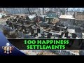 Fallout 4 - How to Get 100 Happiness in a Large Settlement - Benevolent Leader  Trophy #Fallout4