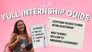 Everything You Should Know Before An Internship *part 2*
