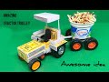 How To Make Tractor At Home From Matchbox Tractor Diy Dj Tractor Trolley Mini Tractor Toy DJ