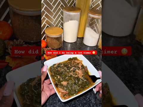 I Cooked Turnip Greens For The First Time #shorts #viral #turnip #soulfood #recipes #viralvideo