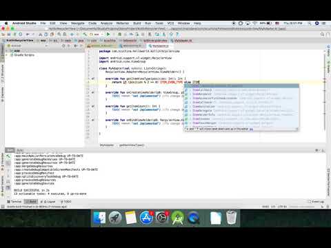 Kotlin RecyclerView OnClickListener custom adapter ViewHolder