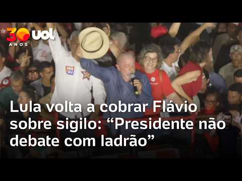 Lula volta a cobrar Flávio Bolsonaro sobre sigilo: ‘Presidente não debate com ladrão’