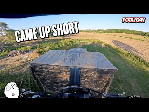 Pumped myself up to hit the freestyle ramp! | Cased it on the air bag (35ft gap)