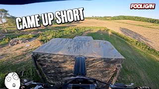 Pumped myself up to hit the freestyle ramp! | Cased it on the air bag (35ft gap)